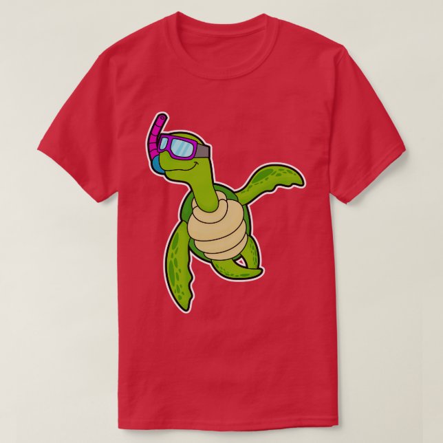 Camiseta Tortuga nadando con Snorkel (Diseño del anverso)