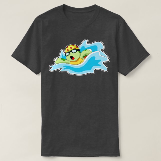 Camiseta Tortuga nadando en el agua (Diseño del anverso)