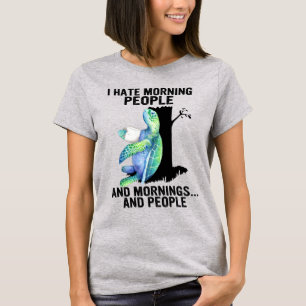 Camiseta Tortuga, Odio A La Gente Por La Mañana Y Por Las M