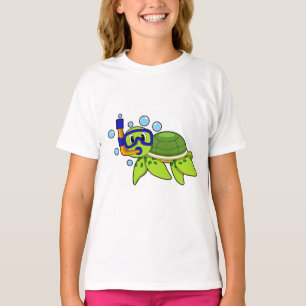 Camiseta Tortuga para bucear con tubo