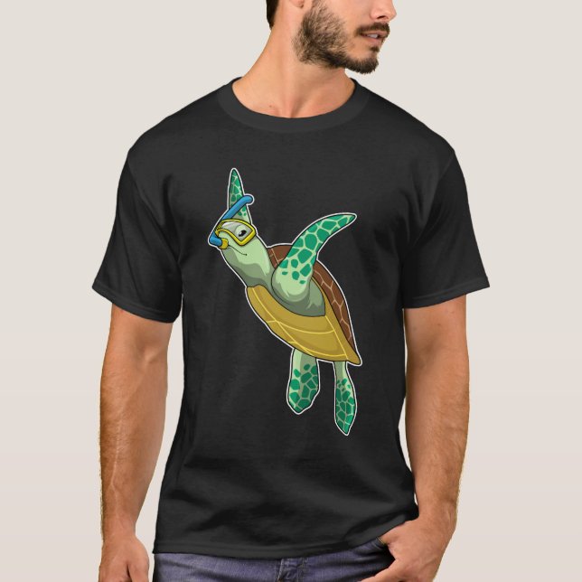 Camiseta Tortuga para bucear con tubo (Anverso)