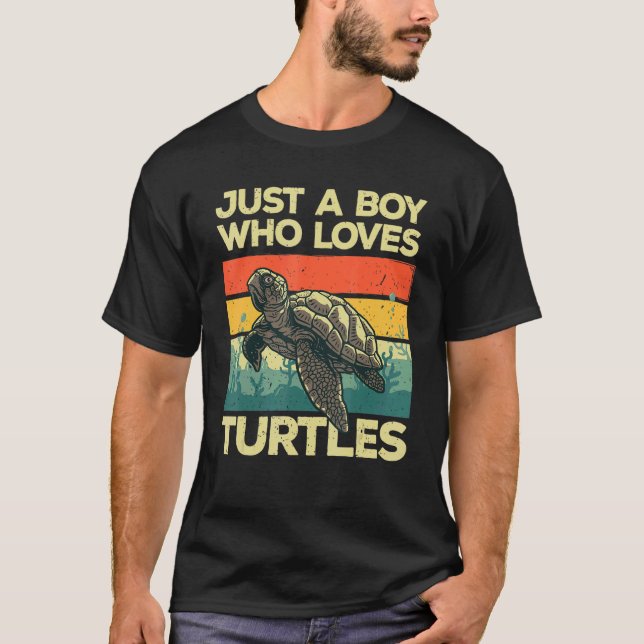 Camiseta Tortuga Para Hombres Niños Tortuga Océano Tortuga  (Anverso)