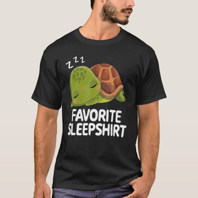 Camiseta Tortuga perezosa de sueño favorito duerme Pajama N (Anverso)