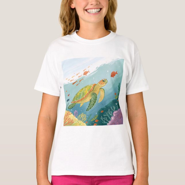 Camiseta Tortuga pintada (Anverso)