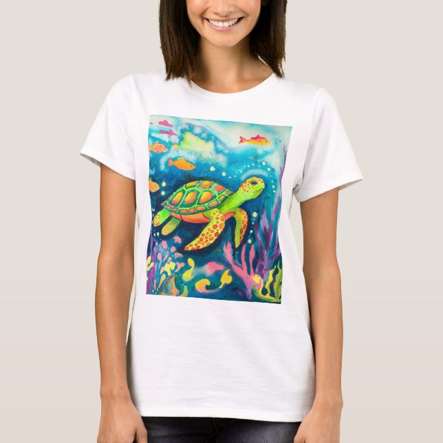 Camiseta Tortuga pintadora (Anverso)
