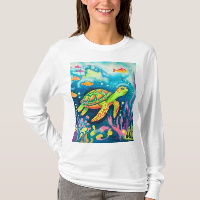 Camiseta Tortuga pintadora (Anverso)