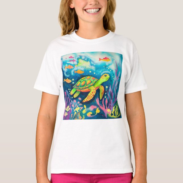 Camiseta Tortuga pintadora (Anverso)