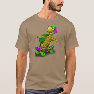 Camiseta ¡Tortuga que anda en monopatín!