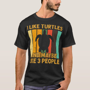 Camiseta Tortuga Retro Vintage Me Gustan las Tortugas Y Qui