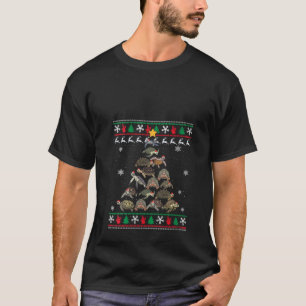 Camiseta Tortuga Santa Hat Diseño de árbol de Navidad Feo N