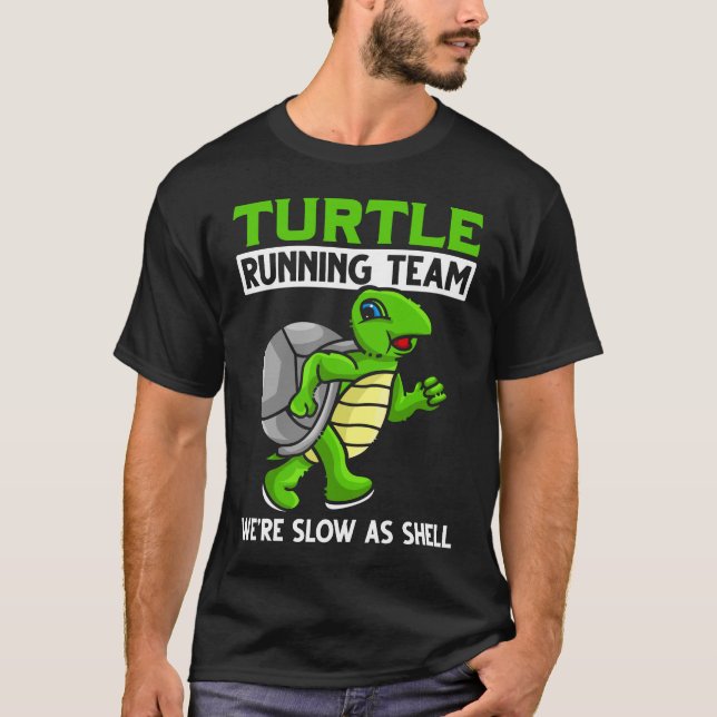 Camiseta Tortuga sarcástica equipo de maratón en carrera le (Anverso)