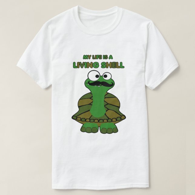 Camiseta Tortuga Shell de vida del bigote (Diseño del anverso)
