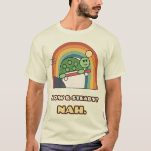 Camiseta Tortuga Skateboard Lenta y Firme Nah