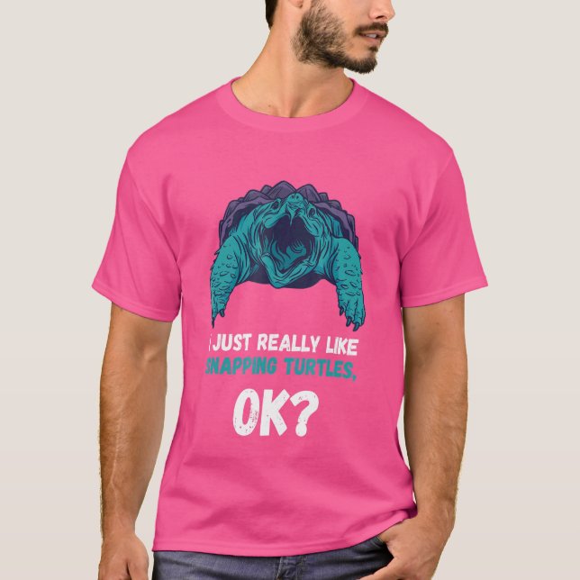 Camiseta Tortuga Snacks Me Gusta Realmente Alinear Snappi (Anverso)