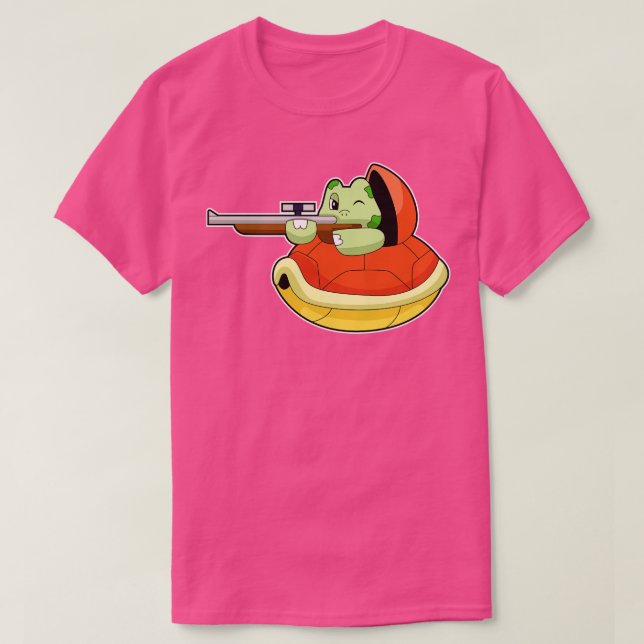 Camiseta Tortuga Sniper Rifle (Diseño del anverso)