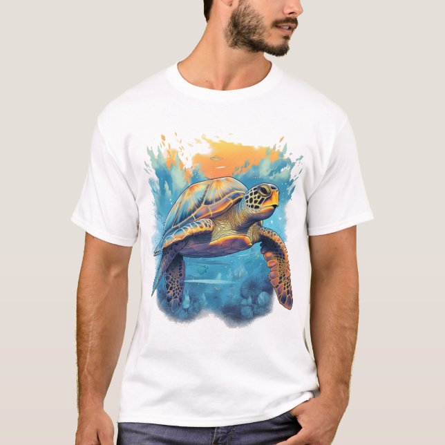Camiseta Tortuga submarina serena (Anverso)