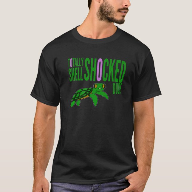 Camiseta Tortuga surfista totalmente conmocionada Reptile P (Anverso)