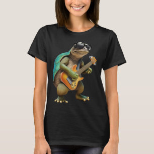 Camiseta Tortuga tocando guitarra eléctrica: Animal Turtle