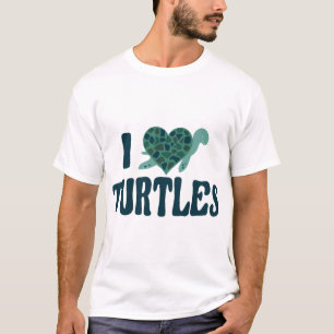 Camiseta Tortuga Tortuga Corazón Amo Copia Copia