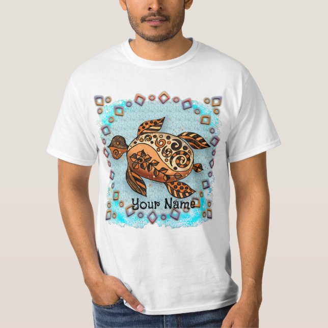 Camiseta Tortuga tribal (Anverso)