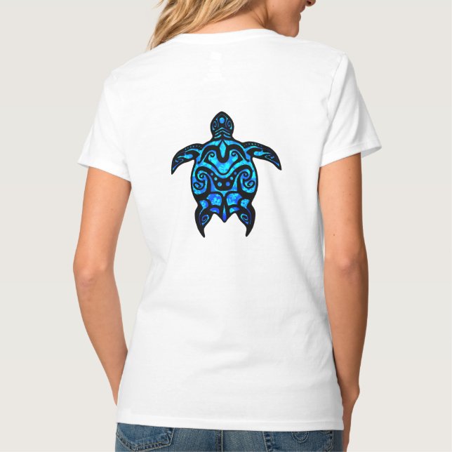 Camiseta Tortuga tribal Hibiscus (Reverso)