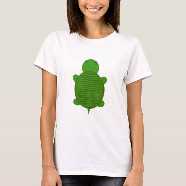 Camiseta Tortuga verde adorable (Anverso)