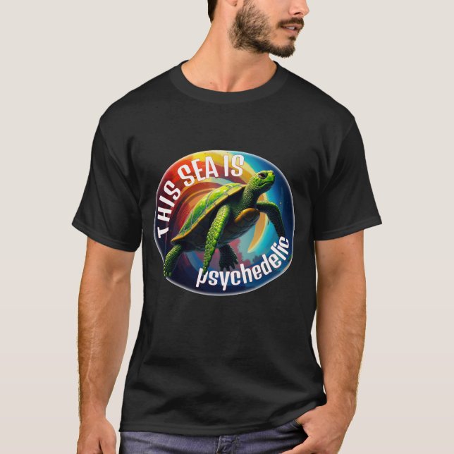 Camiseta Tortuga verde flotando en el plano astral (Anverso)