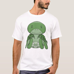 Camiseta Tortuga verde linda adorable animal marino Kawaii 