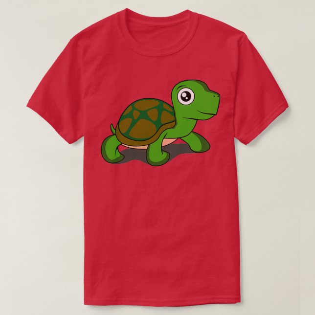 Camiseta Tortuga verde suave (Diseño del anverso)