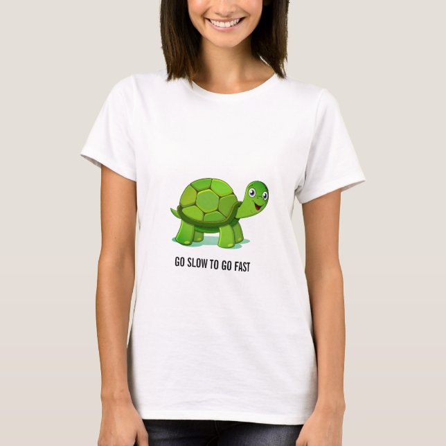 Camiseta Tortuga verde y caligrafía (Anverso)