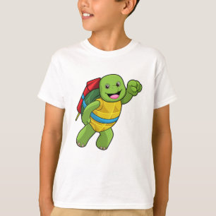 Camiseta Tortuga volando con cohetes