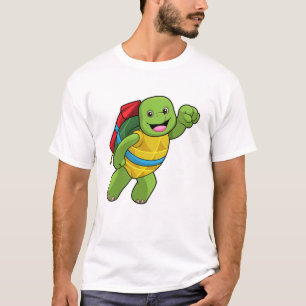 Camiseta Tortuga volando con cohetes