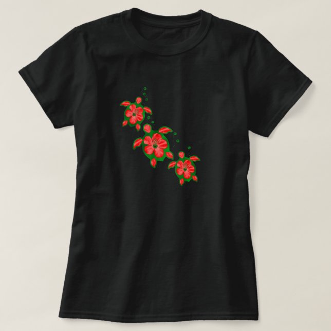 Camiseta Tortugas de Honu del navidad (Diseño del anverso)