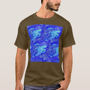 Camiseta tortugas de mar azul