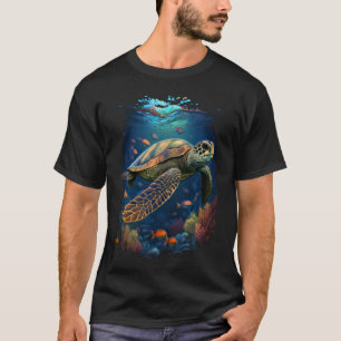 Camiseta Tortugas de mar Océano marino submarino