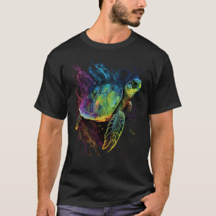 Camiseta Tortugas de mar Tie Dye Scuba Diver Marine Biol