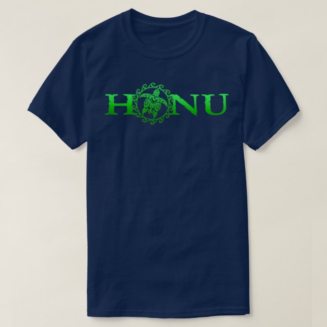 Camiseta Tortugas de mar verde tribal Honu Hawaii (Diseño del anverso)