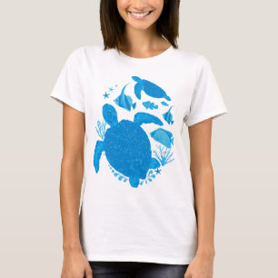 Camiseta Tortugas del mar del Océano Submarino Vida silvest