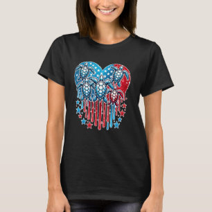 Camiseta Tortugas Estados Unidos Bandera estadounidense 4 d