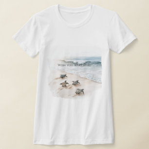 Camiseta Tortugas Marinas Costa Playa Océano