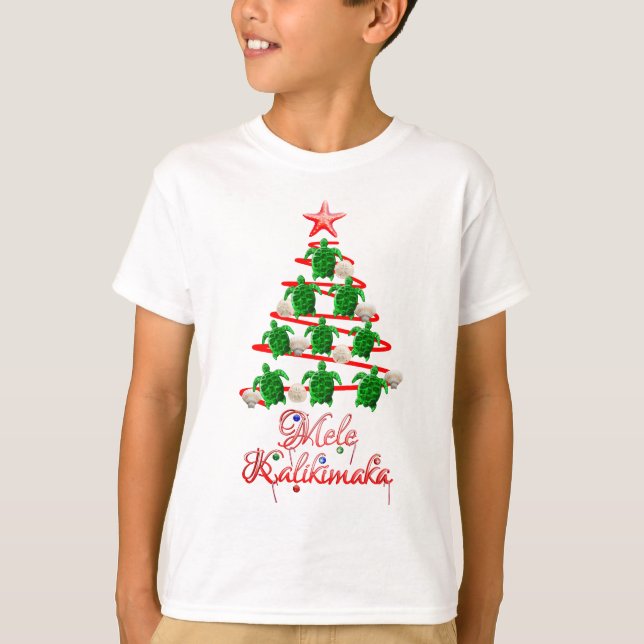 Camiseta Tortugas marinas de Mele Kalikimaka (Anverso)