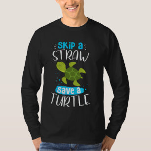 Camiseta Tortugas marinas saltanLa paja salva el mar