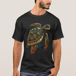 Camiseta Tortugas marinas tribales marea animal submarino