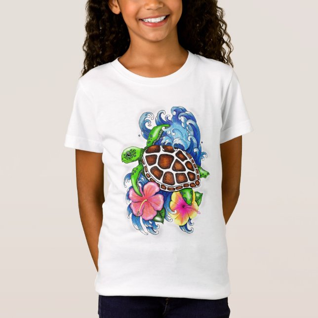 Camiseta Tortugas marinas tropicales (Anverso)
