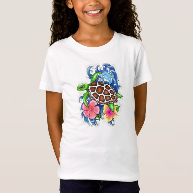Camiseta Tortugas marinas tropicales (Anverso)