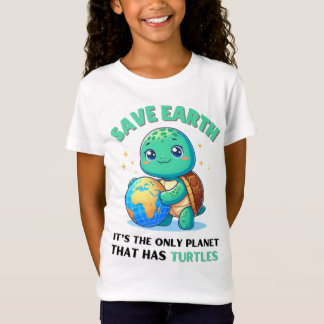 Camiseta tortugas Salvan la Tierra Es el Único Planeta Que 