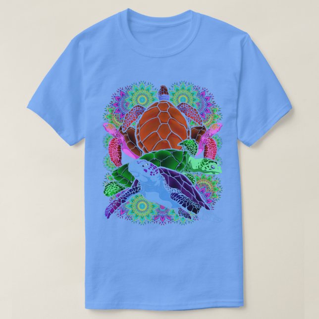 Camiseta Tortugas tatuadas polinesias Mandala Lover H (Diseño del anverso)