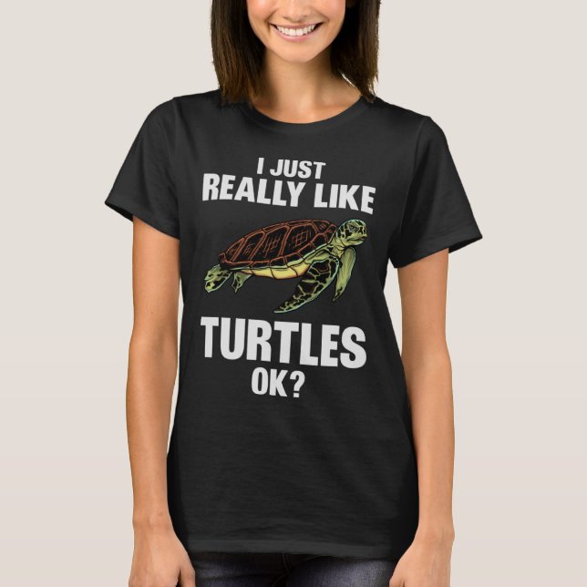 Camiseta Tortugas Traducen Ideas Que Me Gusta Realmente Las (Anverso)