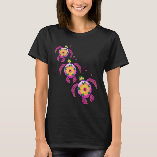 Camiseta Tortugas tropicales honu hawaianas (Anverso)