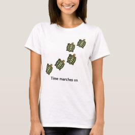 Camiseta Tortugas Verdes con Texto Marcha el Tiempo Editabl